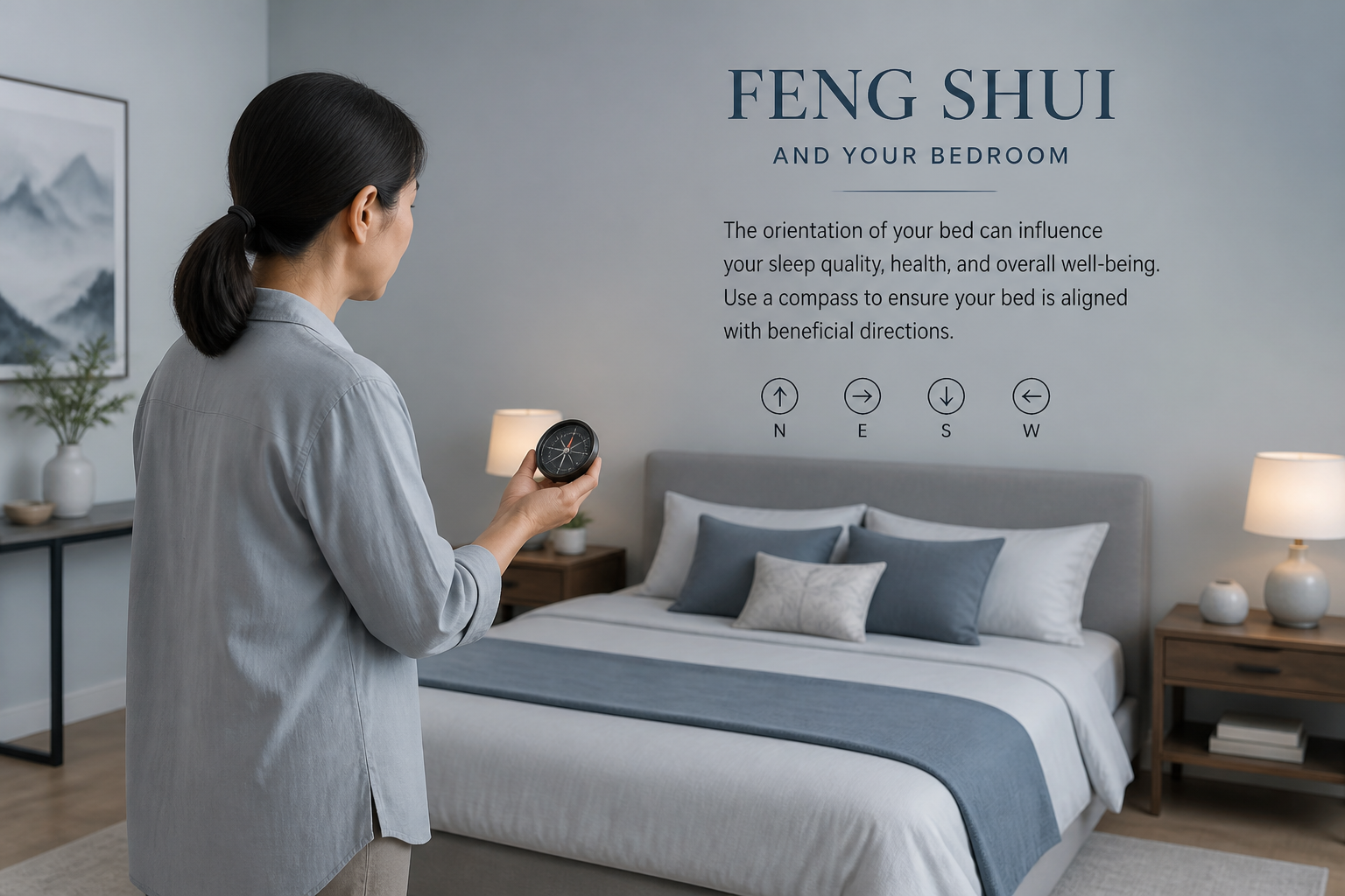 Utiliser une boussole pour orienter son lit selon le feng shui