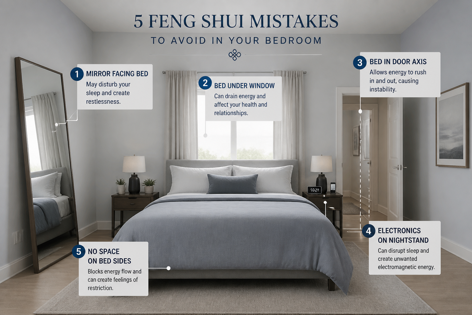 Les 5 erreurs d'orientation du lit à éviter absolument en feng shui