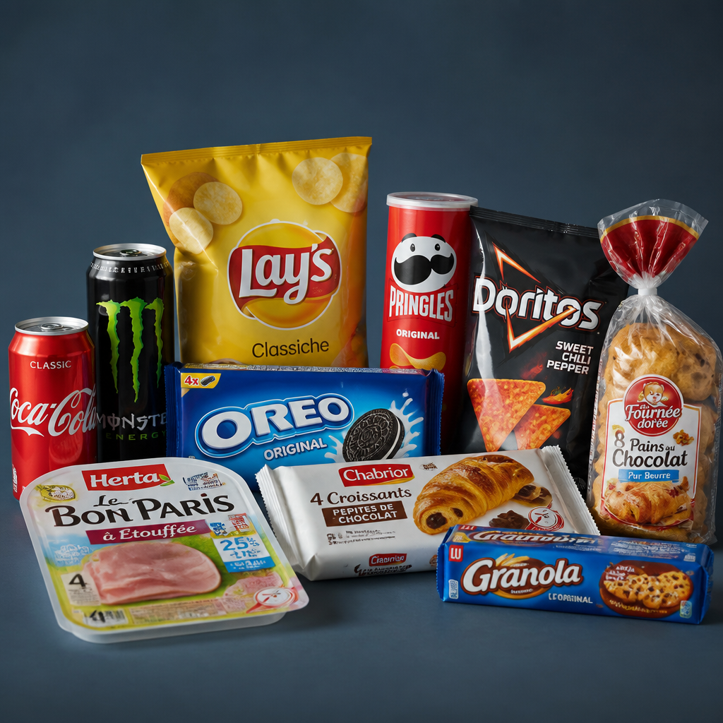 Produits ultra-transformés pro-inflammatoires à réduire sodas chips charcuterie biscuits industriels